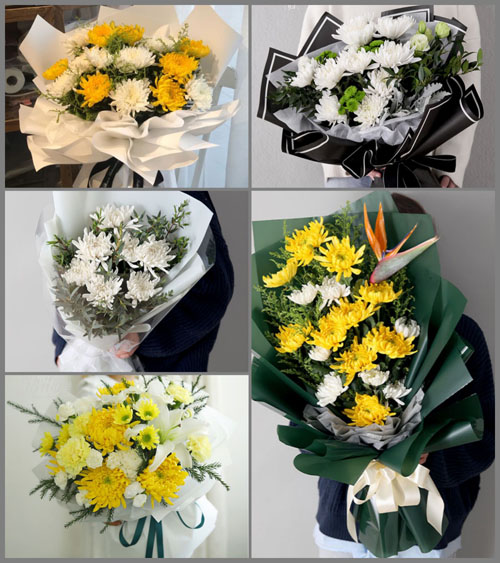 山东莱芜莱城区鹏泉街道邹家埠村白事花束代送